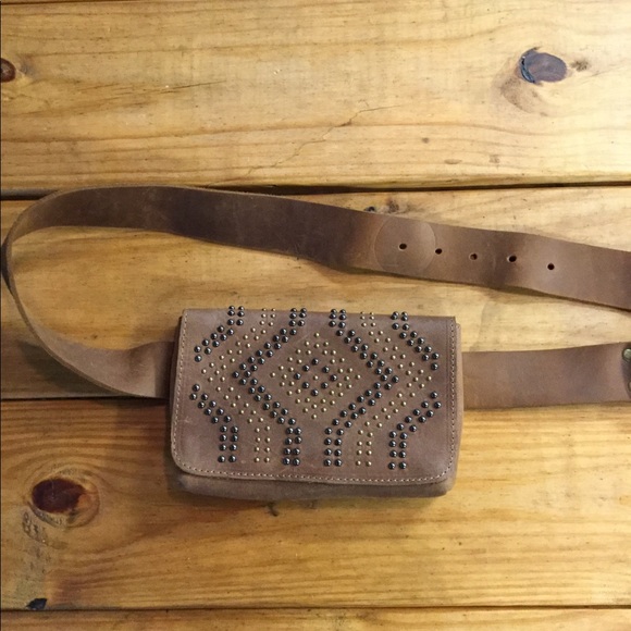 New Leatherock Wyatt Latitude Brown Belt Bag - Picture 4 of 7